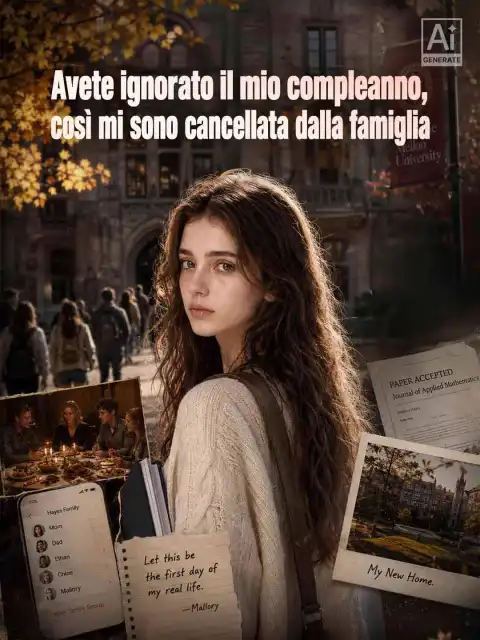 Avete ignorato il mio compleanno, così mi sono cancellata dalla famiglia